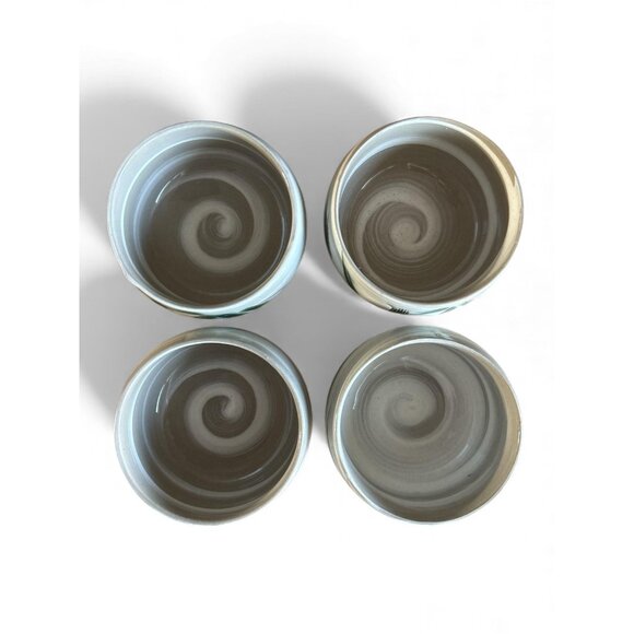 Vintage OMC Japan Bamboo Ceramic Teapot Tea Set With 4 Cups Made In Japan - Picture 3 of 9